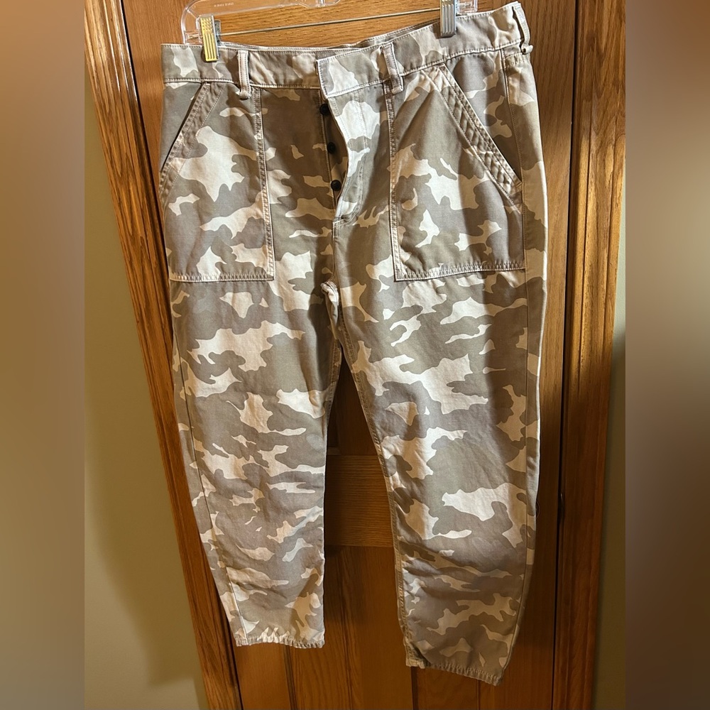 Citizens Of Humanity Tan Camo Cropped Pants